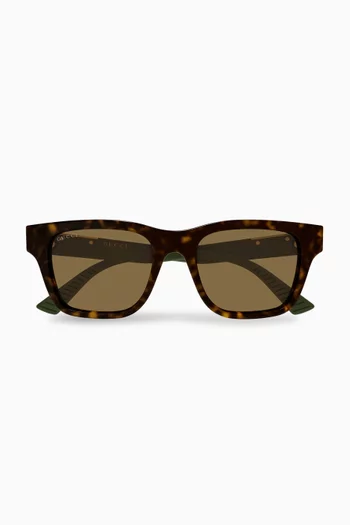 Rectangular Sunglasses in Acetate