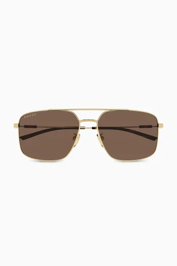 Aviator Sunglasses in Metal
