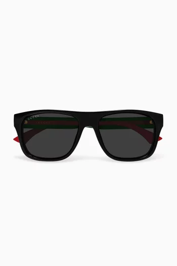 Rectangle Sunglasses in Acetate