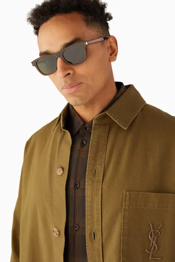 SL 879 Rectangular Sunglasses in Acetate