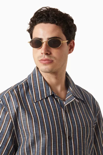 Oval Sunglasses in Metal