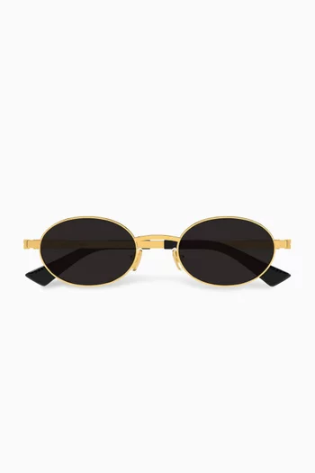 Oval Sunglasses in Metal