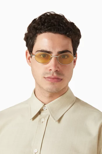 Oval Sunglasses in Metal