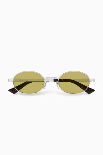 Oval Sunglasses in Metal