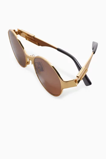 Oval Sunglasses in Metal