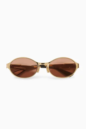 Oval Sunglasses in Metal