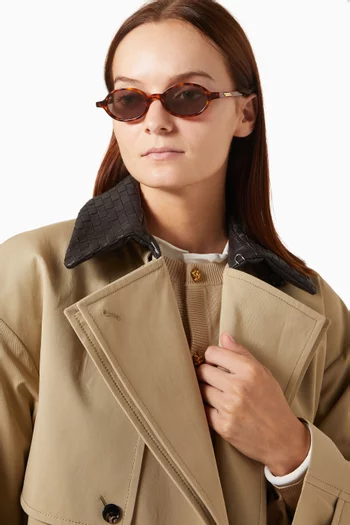 Round Sunglasses in Recycled Acetate