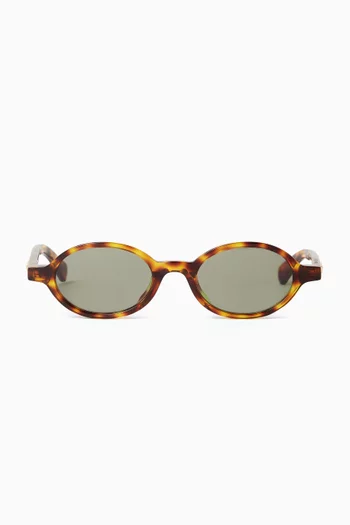 Round Sunglasses in Recycled Acetate