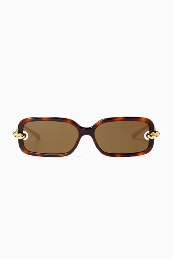 Knot Rectangular Sunglasses in Polyamide