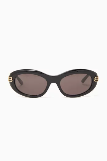 Casino Round Sunglasses in Acetate