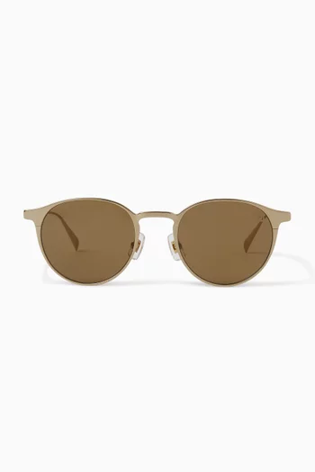 Round Sunglasses in Titanium
