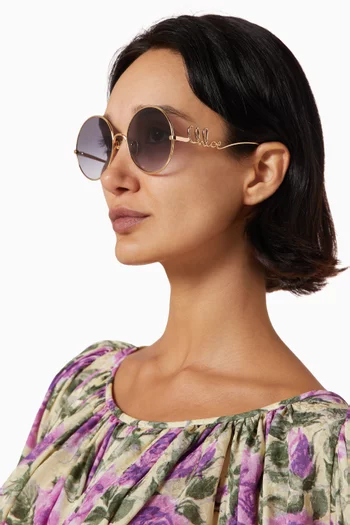 Round Sunglasses in Metal