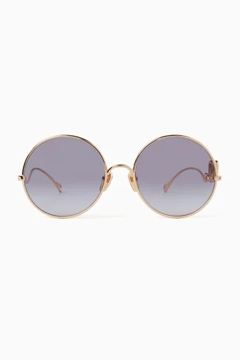 Round Sunglasses in Metal