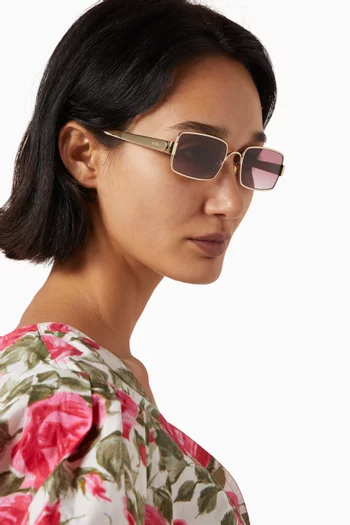 Rectangle Sunglasses in Metal