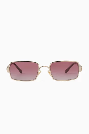 Rectangle Sunglasses in Metal