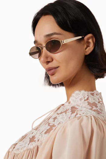Oval Sunglasses in Acetate