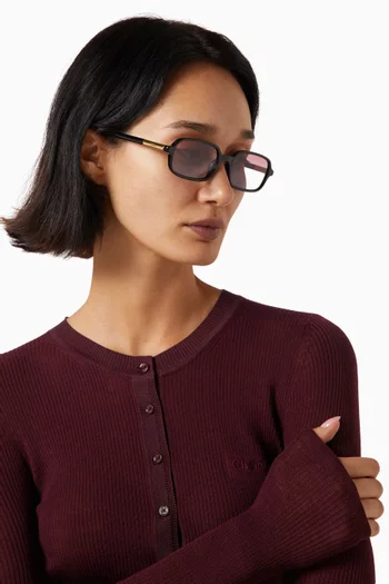 Rectangle Sunglasses in Acetate