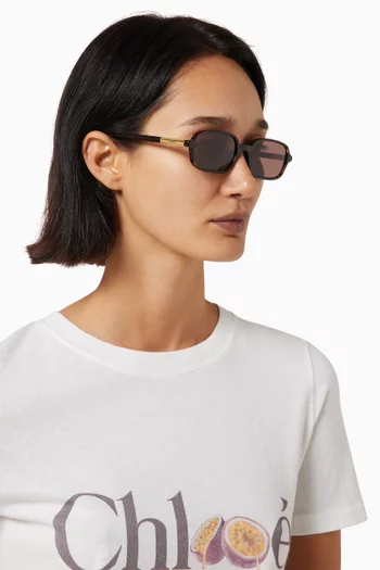 Rectangle Sunglasses in Acetate
