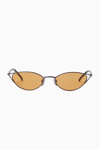 Cat-eye Sunglasses in Metal