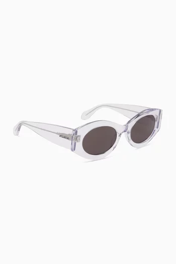 Round Sunglasses in Recycled Acetate
