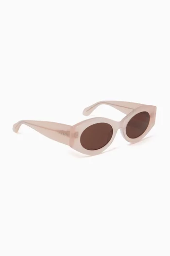 Oval Sunglasses in Recycled Acetate