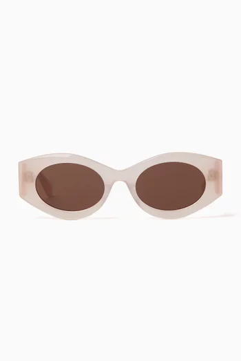 Oval Sunglasses in Recycled Acetate