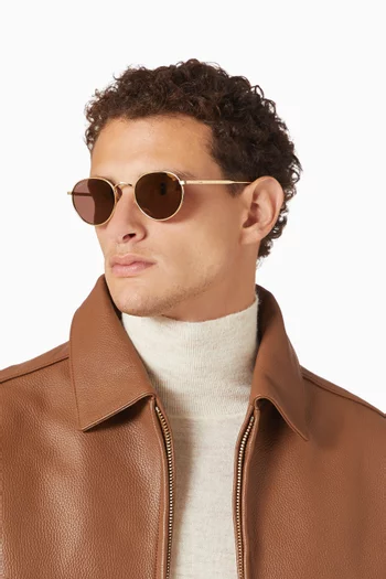 Round Sunglasses in Metal