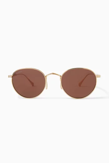 Round Sunglasses in Metal