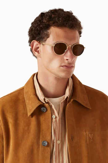 Round Sunglasses in Metal