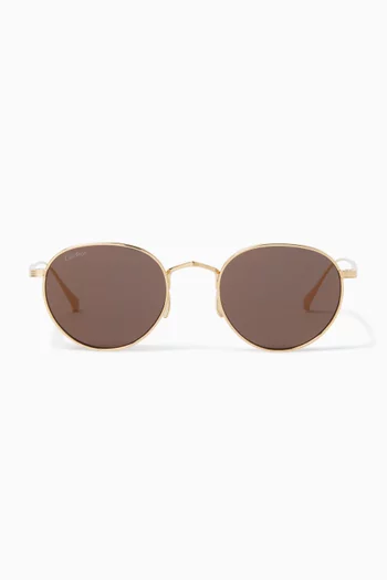 Round Sunglasses in Metal