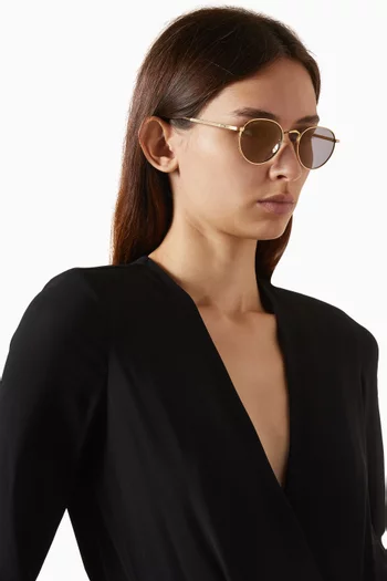 Round Sunglasses in Metal