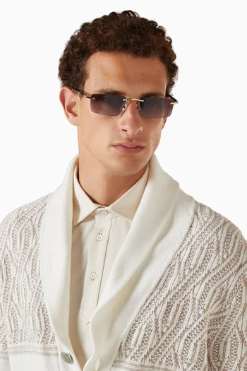 Rectangle Sunglasses in Metal