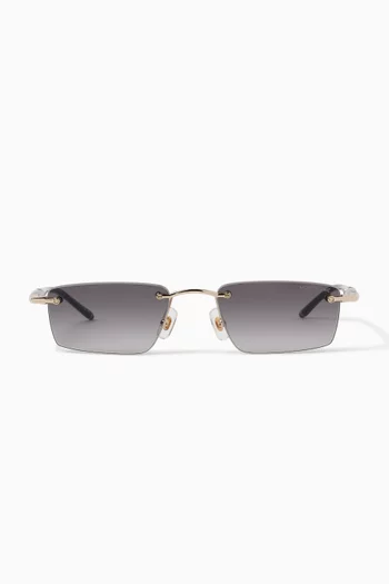 Rectangle Sunglasses in Metal