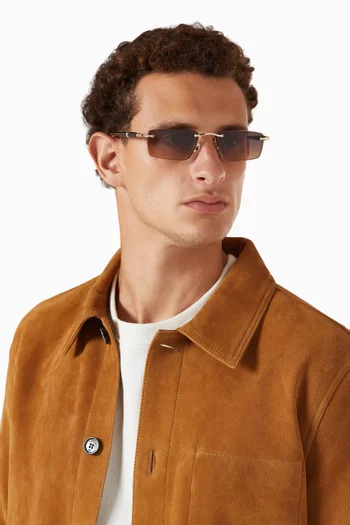 Rectangle Sunglasses in Metal