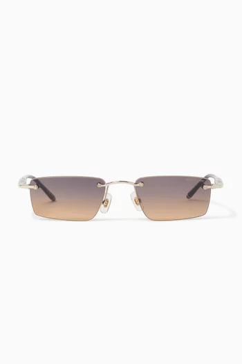Rectangle Sunglasses in Metal