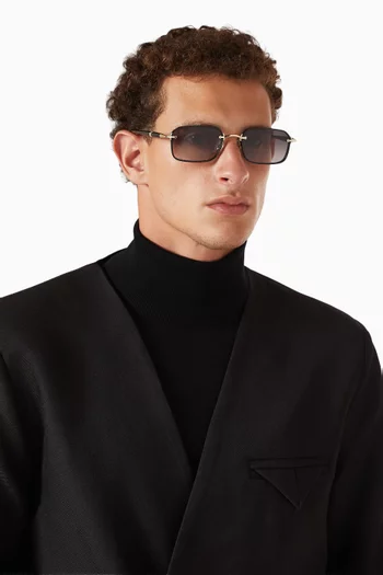 Rectangle Sunglasses in Metal