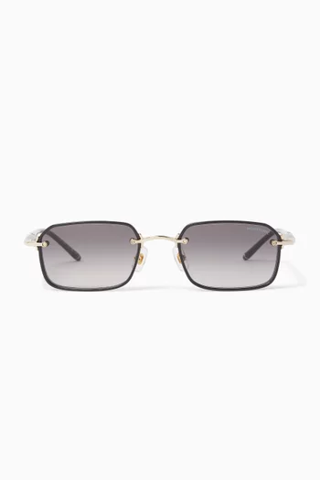 Rectangle Sunglasses in Metal