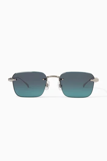 Rectangle Sunglasses in Metal