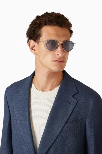Round Sunglasses in Metal