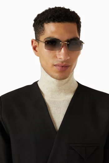 Rectangle Sunglasses in Metal