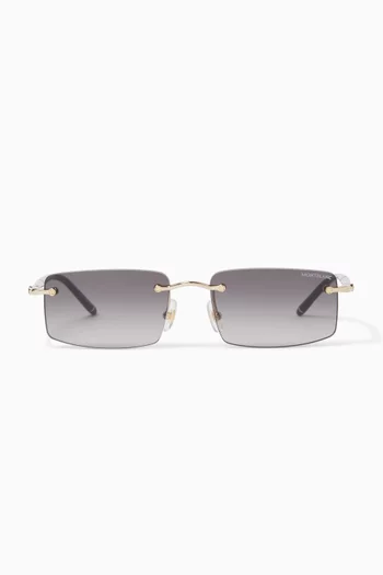 Rectangle Sunglasses in Metal