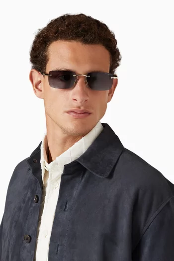 Rectangle Sunglasses in Metal