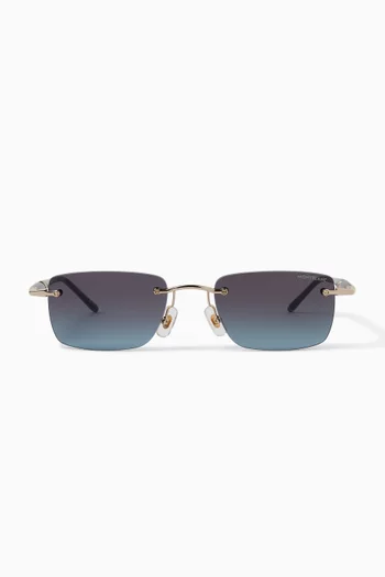 Rectangle Sunglasses in Metal