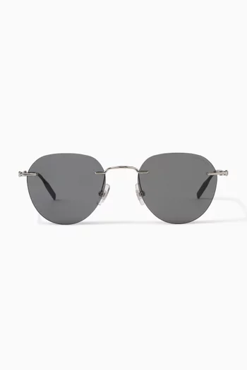 Oval Sunglasses in Metal