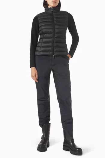 Padded Cardigan in Virgin Wool Blend