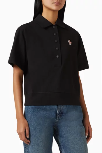 Logo-patch Polo T-shirt in Cotton