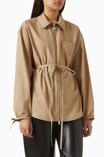 Drawstring-waist Shirt in Cotton