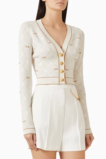 Crop Cardigan in Viscose-knit
