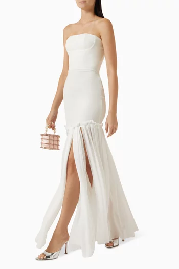 Carnation Gathered-hem Dress