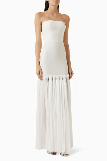 Carnation Gathered-hem Dress